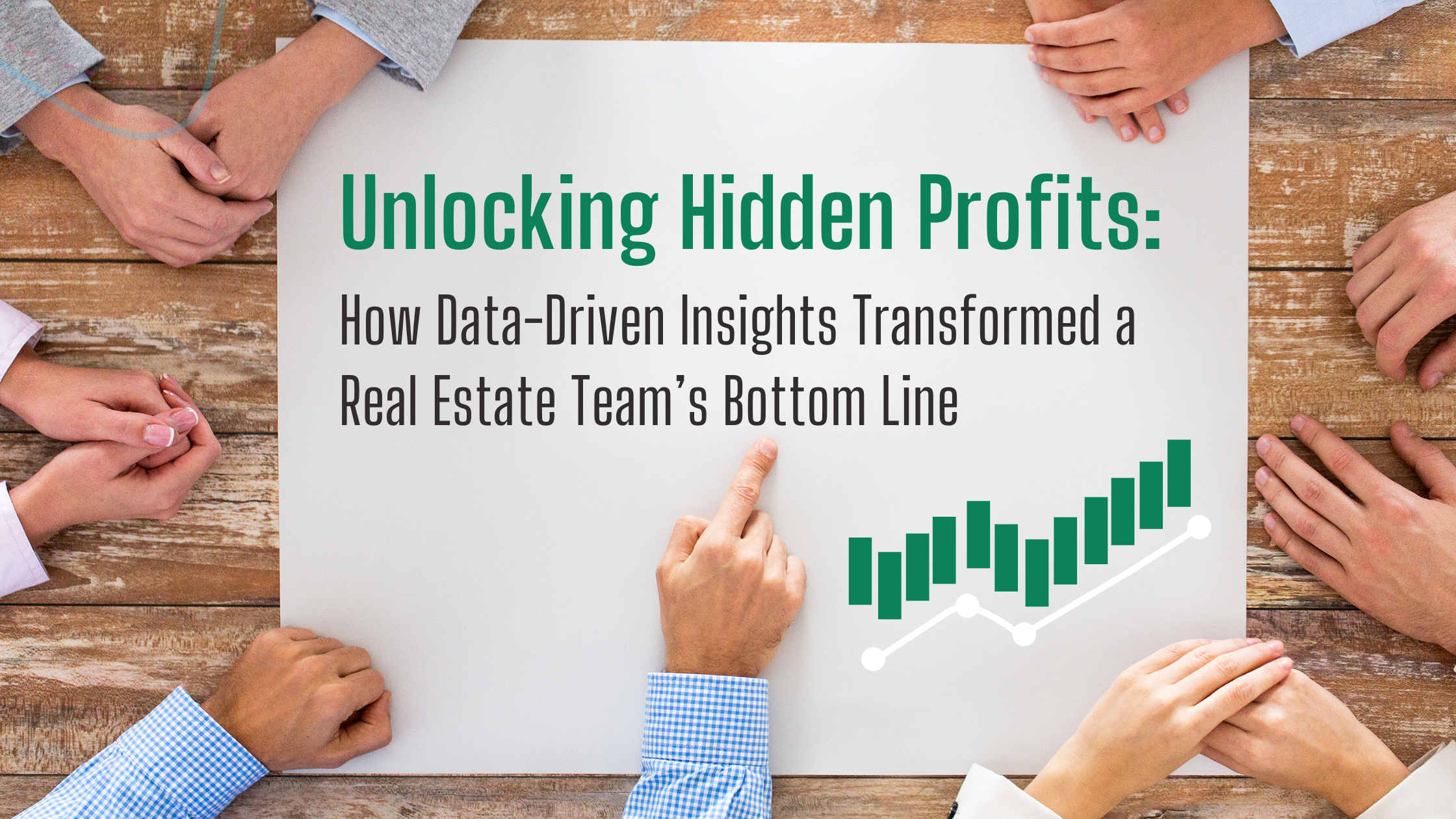 Real estate team analyzing profitability insights using data-driven reports